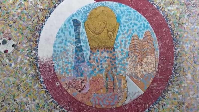 نقاش ایرانی، بزرگ ترین نقاشی جهان را کشید + ویدیو