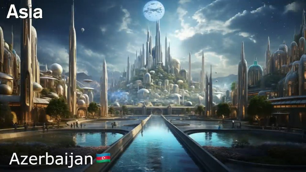 بازسازی تصویر کشورها در سال ۵۰۰۰ میلادی با هوش مصنوعی - آذربایجان