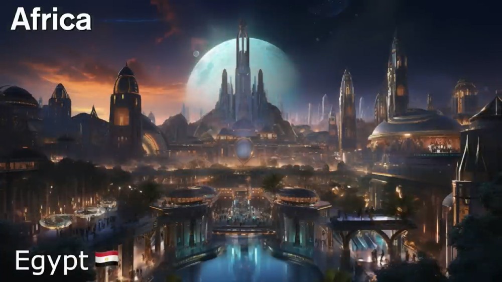 بازسازی تصویر کشورها در سال ۵۰۰۰ میلادی با هوش مصنوعی - مصر