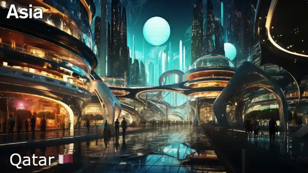 بازسازی تصویر کشورها در سال ۵۰۰۰ میلادی با هوش مصنوعی - قطر