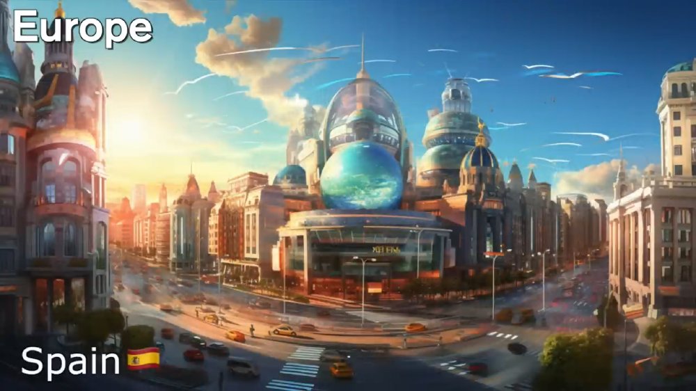 بازسازی تصویر کشورها در سال ۵۰۰۰ میلادی با هوش مصنوعی - اسپانیا