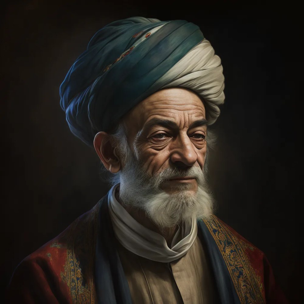 بازسازی چهره شاعران ایرانی با هوش مصنوعی Midjourney- حافظ