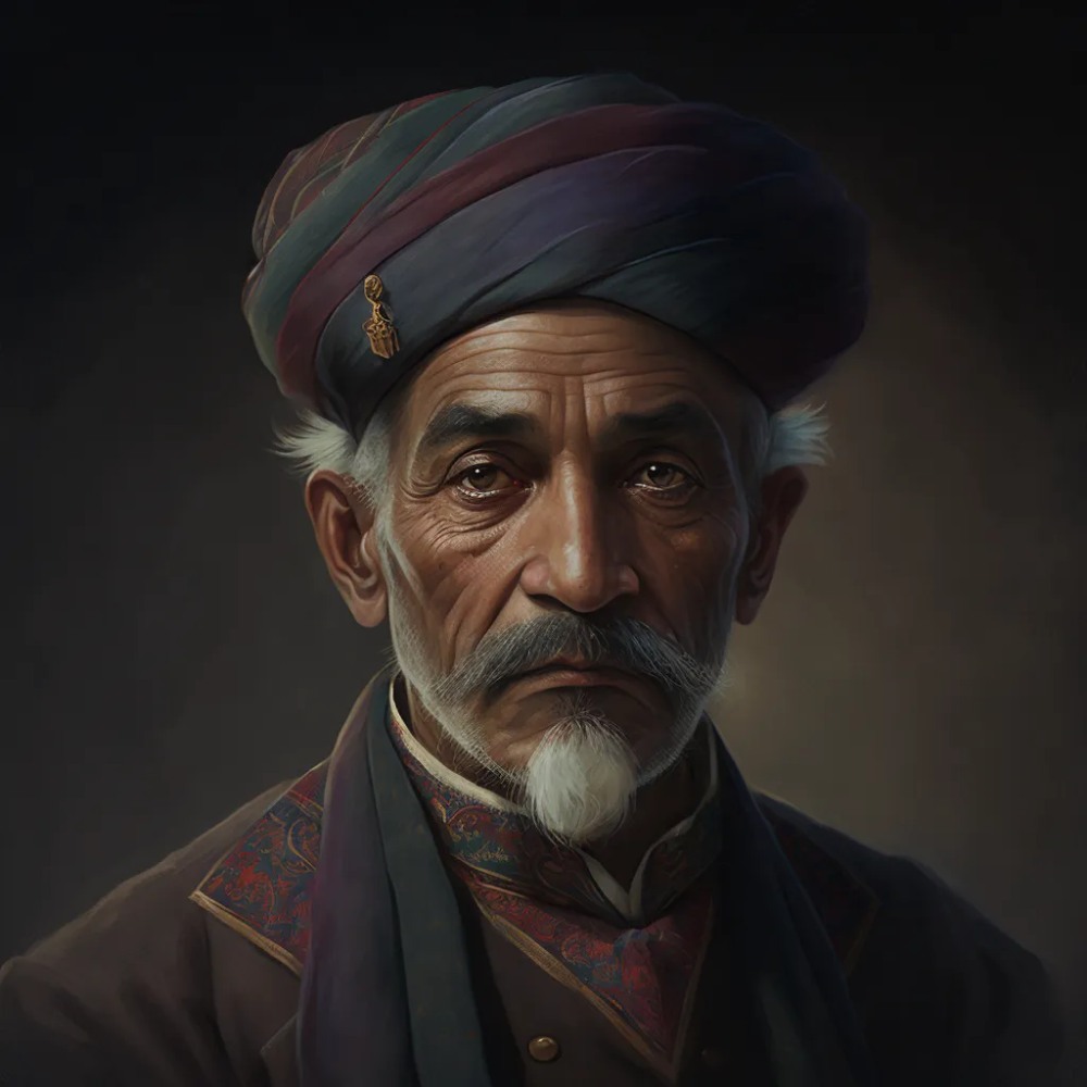 بازسازی چهره شاعران ایرانی با هوش مصنوعی Midjourney - خواجه عبدالله انصاری