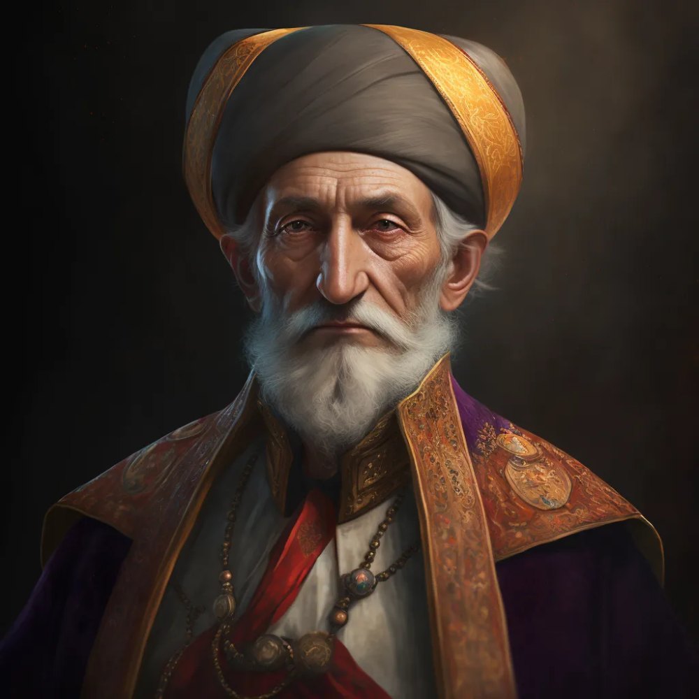 بازسازی چهره شاعران ایرانی با هوش مصنوعی Midjourney - نظامی