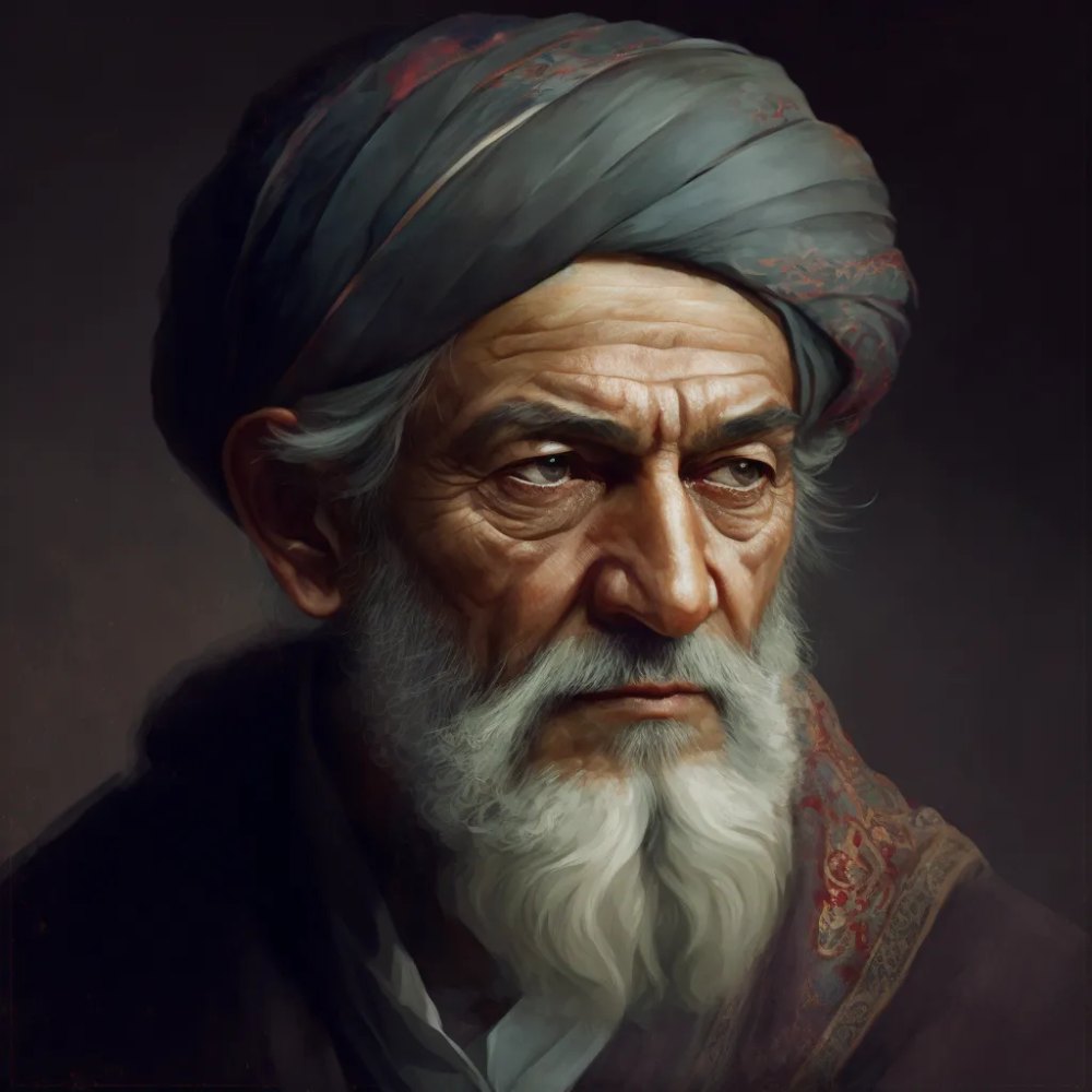 بازسازی چهره شاعران ایرانی با هوش مصنوعی Midjourney - رودکی