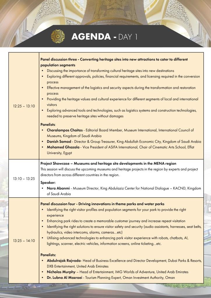 برنامه مجمع بین المللی جاذبه ها و مقاصد منا ۲۰۲۲ - روز اول