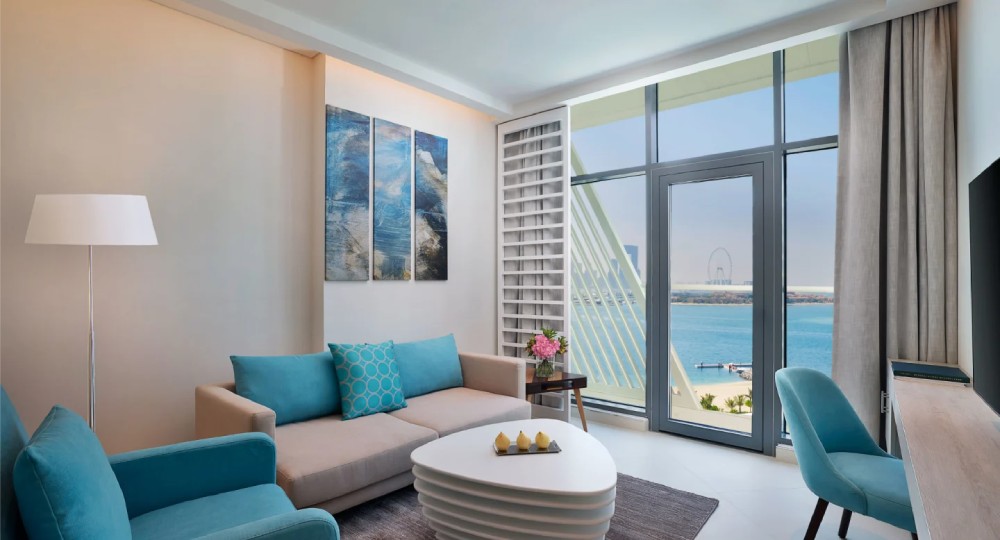 انواع اتاق‌های هتل NH کالکشن پالم دبی - آپارتمان یکخوابه با چشم‌انداز دریا