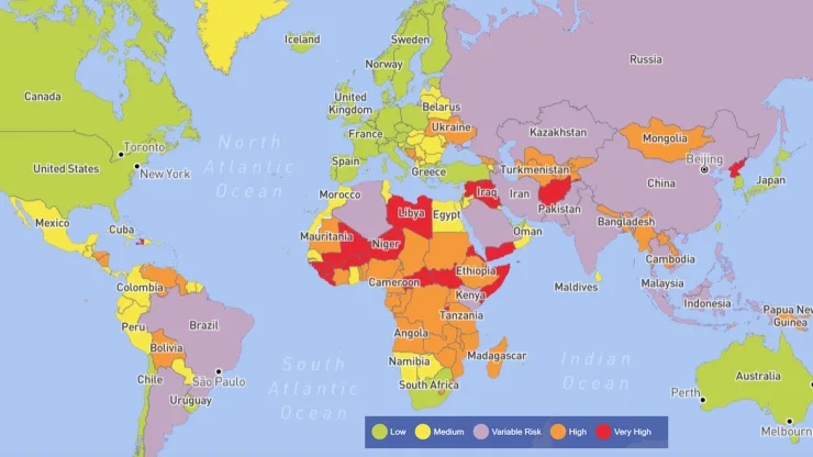 امنترین شهرها بر اساس شاخص ریسک پزشکی
