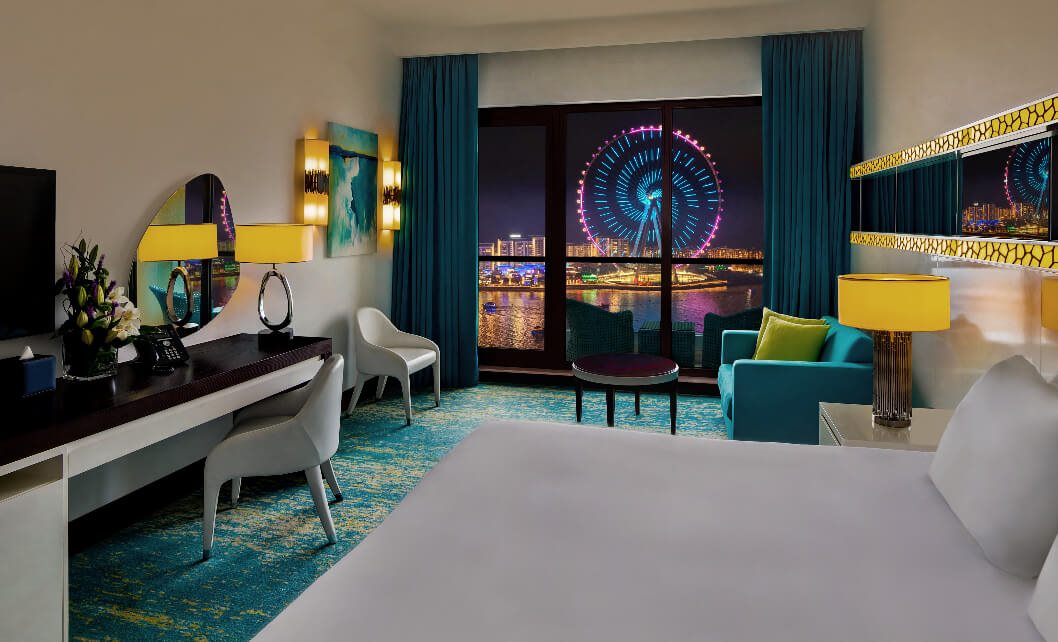 انواع اتاق‌ ها و سوئیت‌ های هتل JA Ocean View - اتاق با چشم انداز چرخ و فلک عین دبی