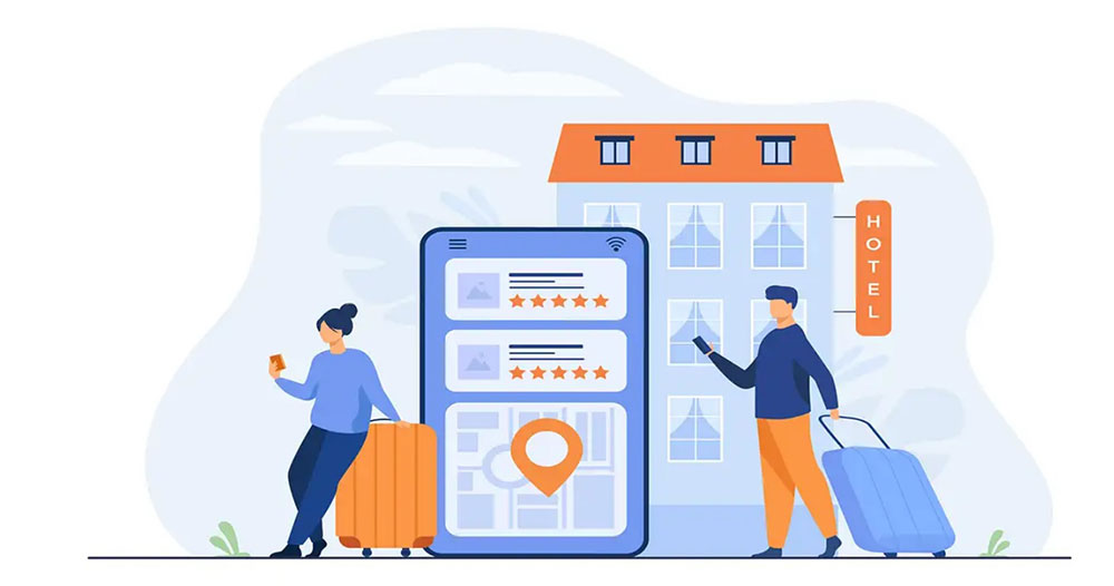 نمایش نقشه مراکز اقامتی و جاذبهها