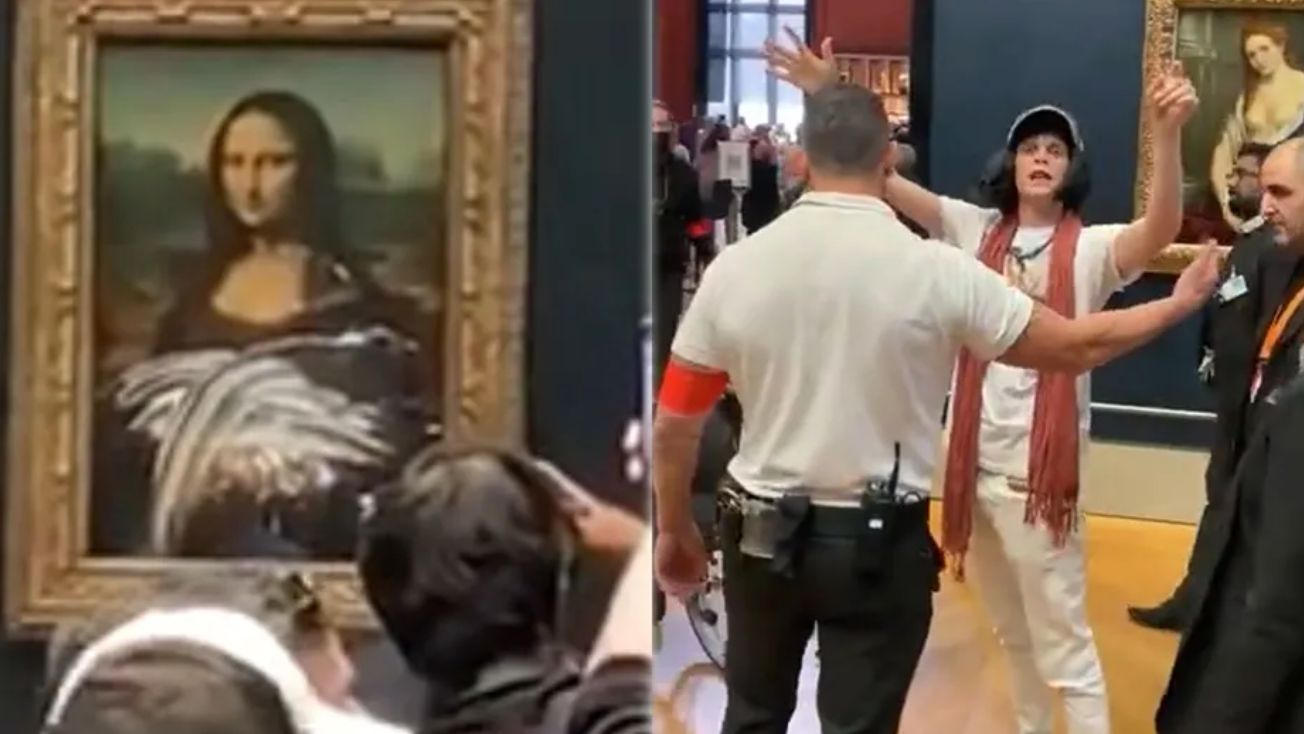 کیک روی صورت مونالیزا