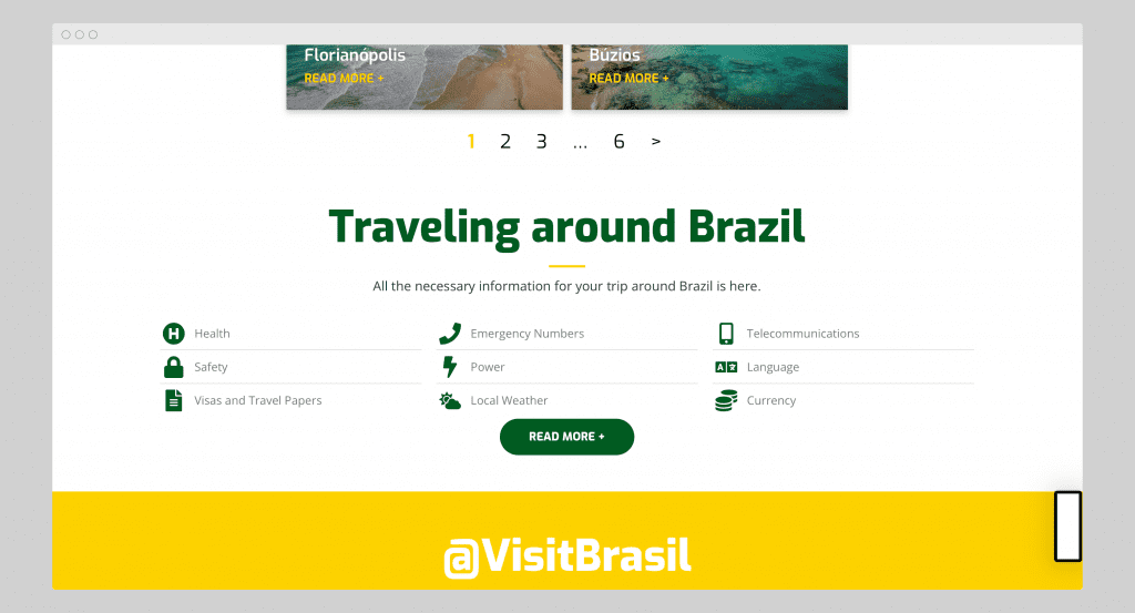 طراحی وب سایت گردشگری- وب‌سایت Visit Brazil