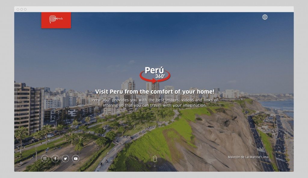 طراحی وب سایت گردشگری- وب‌سایت Peru